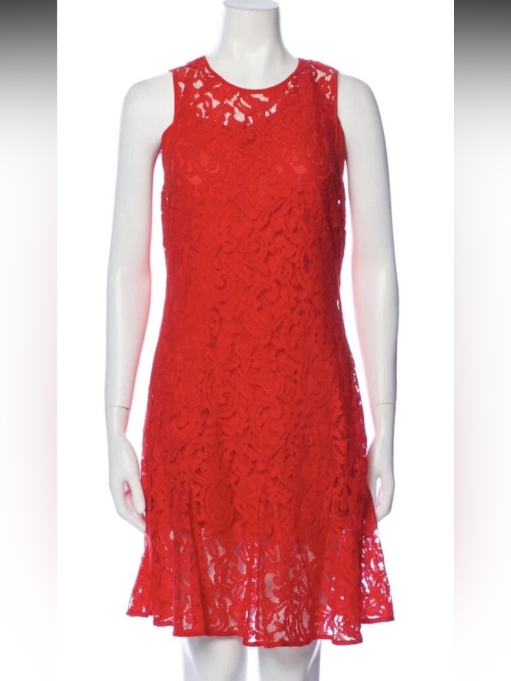 Michael Kors Red Lace Sleeveless Dress